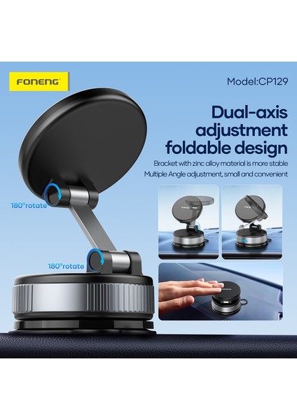 Araç Tutucu Düz ve Pürüzsüz Tüm Yüzeylere Kuvvetli Tutunan Araç Içi Telefon Tutucu Vakumlu Magsafe