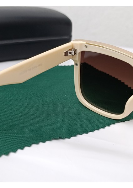 Kadın Güneş Gözlüğü Büyük Çerçeve Bej Renk