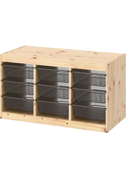Trofast Saklama Ünitesi Çam Gri 93 x 44 x 52 cm
