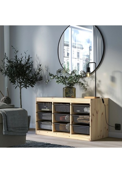 Trofast Saklama Ünitesi Çam Gri 93 x 44 x 52 cm fırsatları