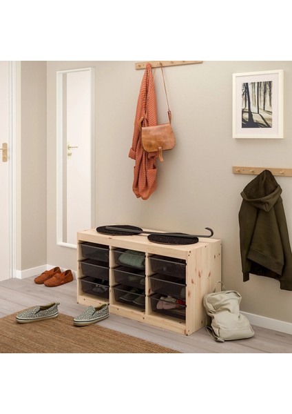 Trofast Saklama Ünitesi Çam Gri 93 x 44 x 52 cm indirimleri