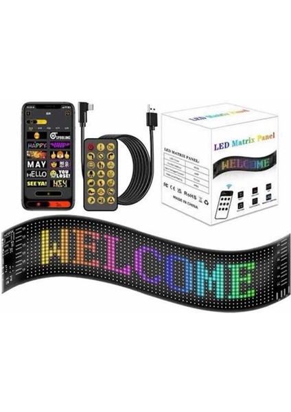 LED Ekran Matrix Panel Dijital Araba Yazısı Rgb