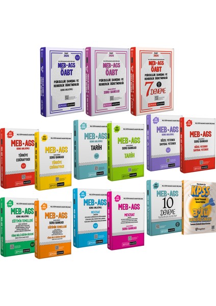 2026 Meb Ags Öabt Psikolojik Danışma ve Rehberlik Konu Anlatımı-Soru Bankası-7deneme-Ags Konu Soru