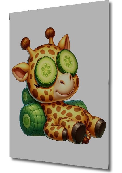Spa Keyfi Yaşayan Zürafa Dekoratif Ahşap Mdf Ev/işyeri Duvar Tablo Dikdörtgen Ev/işyeri Duvar Tablo fiyatları