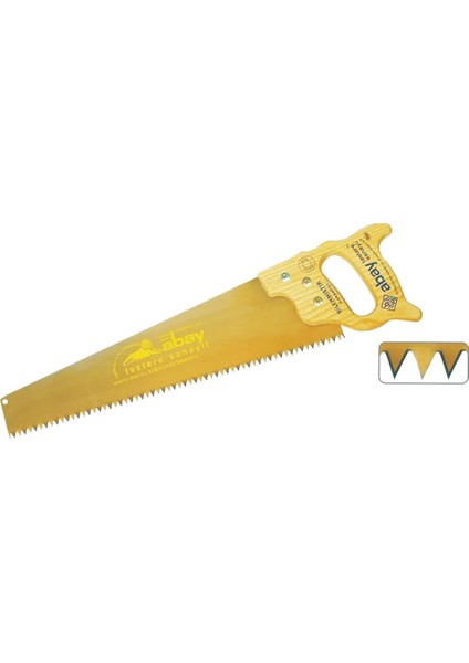 Abay Sarı Çelik Pala Testere 50 cm - Ahşap Sap