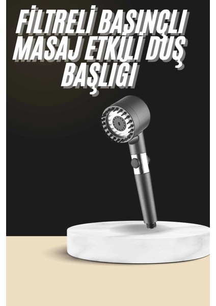 Duş Başlığı Profesyonel Masaj Başlıklı 3 Modlu Yeni Nesil Masaj Uçlu Su Tasarruflu