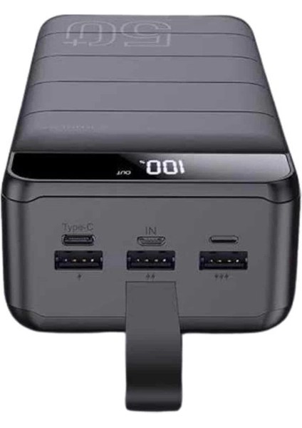 Powerbank Çoklu Şarj Girişi 50.000 Mah Taşınabilir Dijital Göstergeli