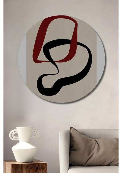 Soyut Sanat Dekoratif Ahşap Mdf Ev/işyeri Duvar Tablo Yuvarlak Ev/işyeri Duvar Tablo