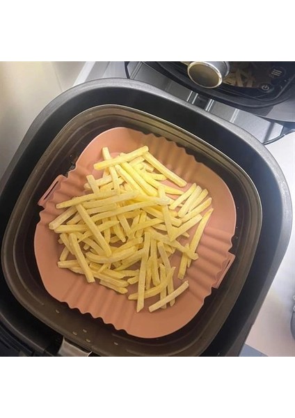 Buffer® Renkli Isıya Dayanıklı Yıkanılabilir Silikon Fırın Airfryer Kare Model Pişirme Matı 20 cm indirimleri