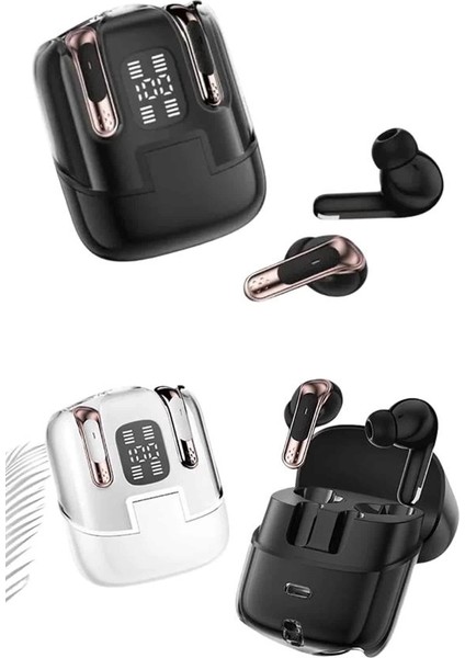 4 Adet Çift Kulaklık Dijital Göstergeli Yüksek Ses Kaliteli Bluetooth Kulaklık fırsatları