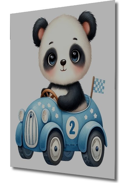 Panda Yarış Arabası Dekoratif Ahşap Mdf Ev/işyeri Duvar Tablo Dikdörtgen Ev/işyeri Duvar Tablo fiyatları