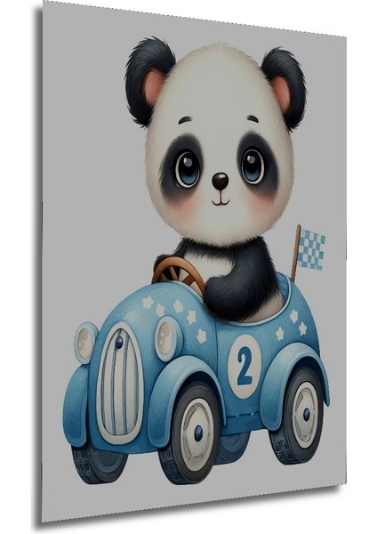 Panda Yarış Arabası Dekoratif Ahşap Mdf Ev/işyeri Duvar Tablo Dikdörtgen Ev/işyeri Duvar Tablo modelleri