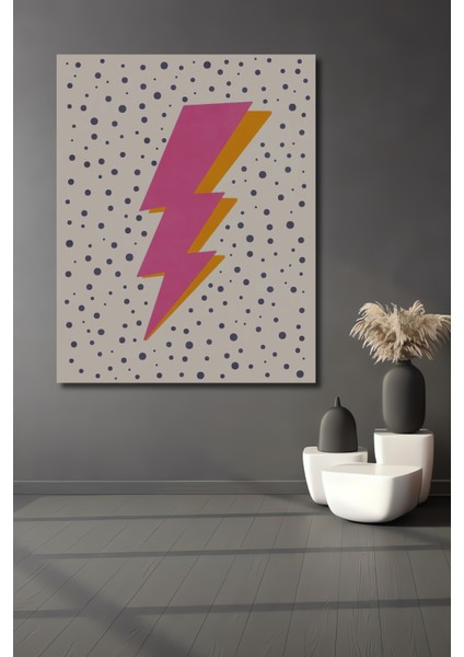 Yıldırım Desenli Dekoratif Ahşap Mdf Ev/işyeri Duvar Tablo Dikdörtgen Ev/işyeri Duvar Tablo