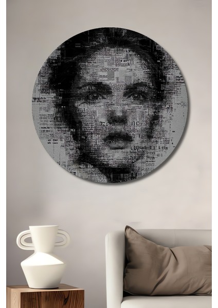 Marilyn Monroe Soyut Ahşap Mdf Dekoratif Ev/işyeri Duvar Tablo Yuvarlak Ev/işyeri Duvar Tablo
