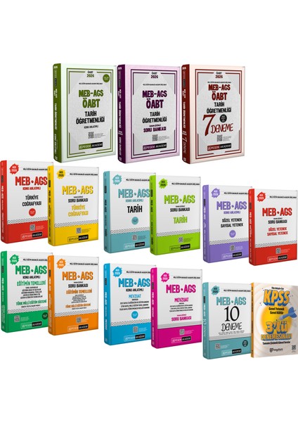 2026 Meb Ags Öabt Tarih Öğretmenliği Konu Anlatımı-Çözümlü Soru Bankası-7 Deneme-Ags Konu Soru Seti