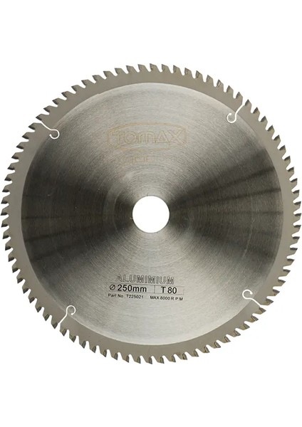 Tomax Alüminyum Daire Testere 250/80 T
