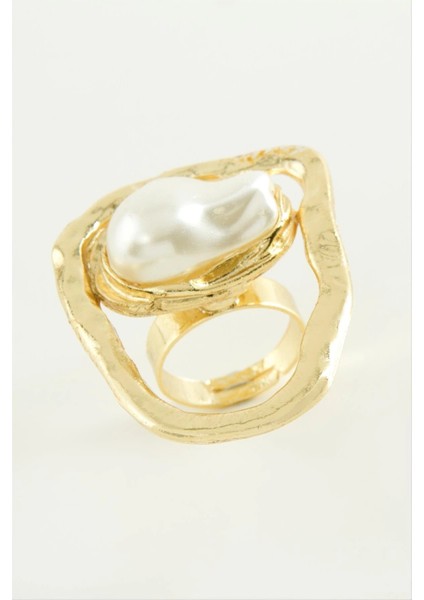 Oval Inci Metal Yüzük