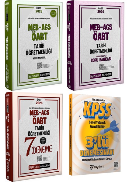 2026 Meb Ags Öabt Tarih Öğretmenliği Konu Anlatımı-Çözümlü Soru Bankası-Çözümlü 7 Deneme