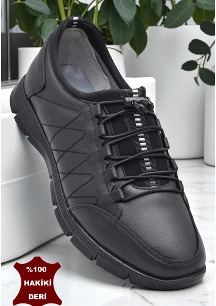 06 Ortopedik Taban Günlük Hakiki Deri Erkek Ayakkabı Casual Ayakkabı Lastikli