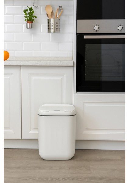 20L Sensörlü Akıllı Antibakteriyel Çöp Kovası Otomatik Kapaklı, Banyo Mutfak 4 Pil Yanında modelleri
