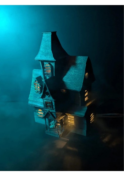 Model Ev Halloween Temalı Korku Evi LED Işık fırsatları