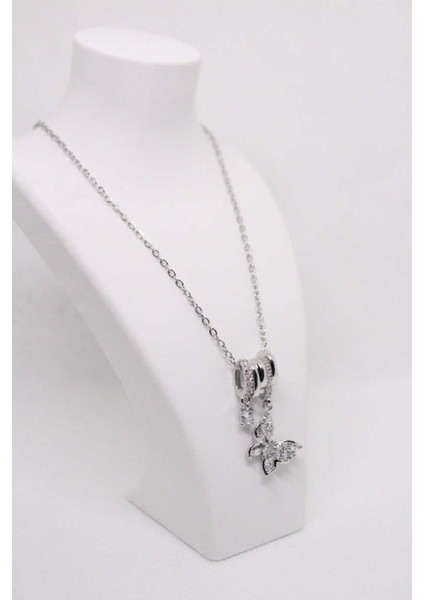 Çelik Paslanmaz Divit Detaylı Kelebek Kadın Kolye fiyatları