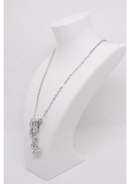 Çelik Paslanmaz Divit Detaylı Kelebek Kadın Kolye fırsatları