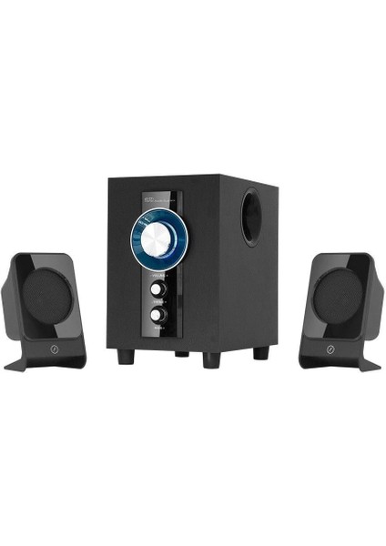 FS-6100 2.1 40W Rms Usb+Sd+Mmc Ahşap