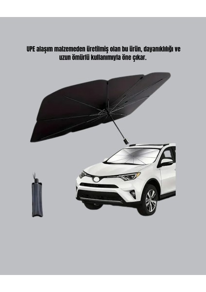 Uv Korumalı Şemsiye Tipi Oto Güneşliği - Geniş Araç Uyumu modelleri
