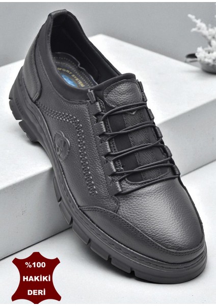 389R Tam Ortopedik Topuk Masajlı Taban Erkek Ayakkabı Hakiki Deri Mevsimlik Ayakkabı