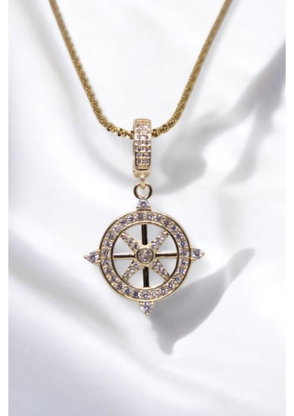 Çelik Paslanmaz Zirkon Taşlı Yıldız Kadın Kolye fiyatları