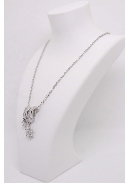 Çelik Paslanmaz Divit Detaylı Yıldız Kadın Kolye modelleri