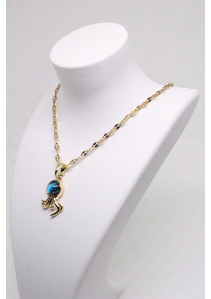 Çelik Ahtapot Figürü Kadın Kolye modelleri