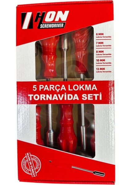 Lokma Tornavida Seti (6-7-8-10-13 Mm) 5 Pcs