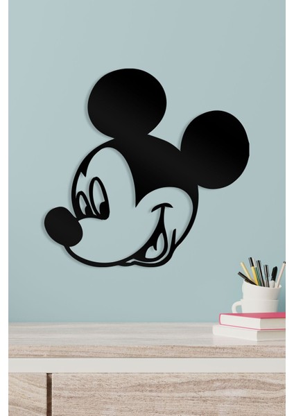 Mickey Mouse Figürlü Metal Tablo | Eğlenceli Çocuk Odası Duvar Dekoru