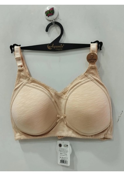 Kadın Balensiz Desteksiz Pamuklu Toparlayıcı Ten Sütyen