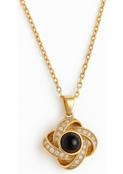 Gold Kaplama Ince Kolye – 100 Dilde Seni Seviyorum Sonsuzluk Modeli 316L Çelik fiyatları