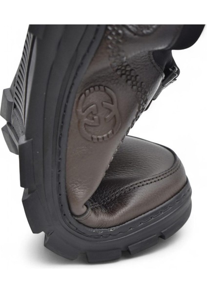 389R Tam Ortopedik Topuk Masajlı Taban Erkek Ayakkabı Hakiki Deri Mevsimlik Ayakkabı