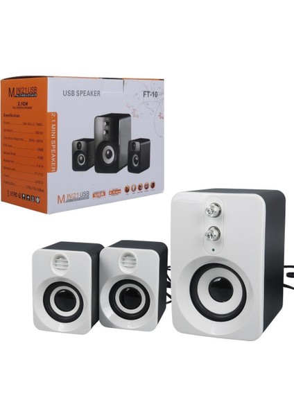 Ft-10 2+1 3x3 Watt Aux Multimedia Seti USB Speaker - Hoparlör fiyatları