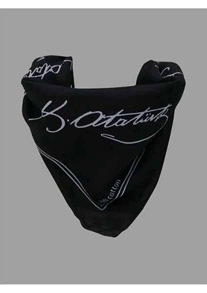 Siyah Atatürk Imzalı Bandana modelleri