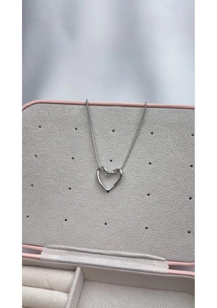 Düğüm Kalp Kolye, Kadın Kolye, Paslanmaz Çelik Kolye 316L Çelik