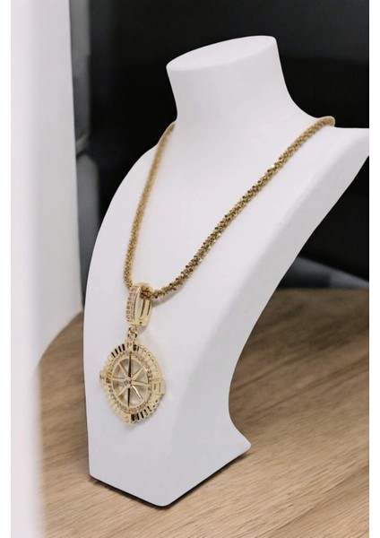 Çelik Paslanmaz Zirkon Taşlı Kadın Kolye fiyatları