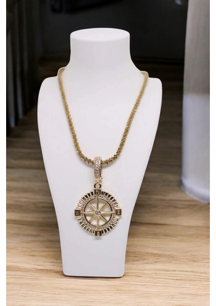 Çelik Paslanmaz Zirkon Taşlı Kadın Kolye fırsatları