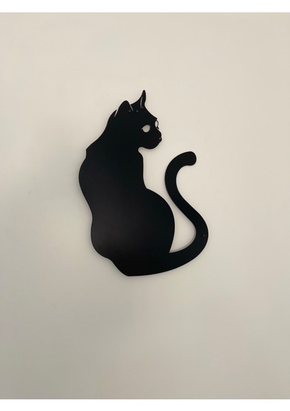 Siyah Kedi Silüetli Metal Tablo | Minimal Hayvan Figürlü Duvar Dekoru modelleri