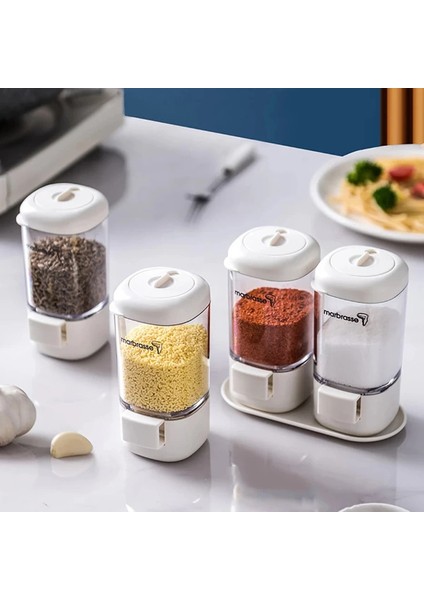 Mdb 4'lü Basmalı Baharatlık Tuzluk Seti