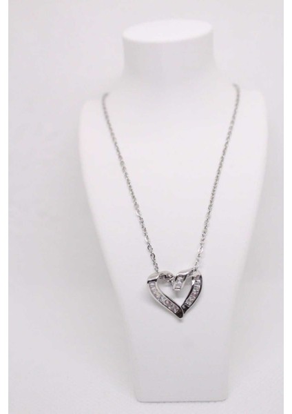 Çelik Paslanmaz Zirkon Taşlı Sonsuz Kalp Kadın Kolye fiyatları