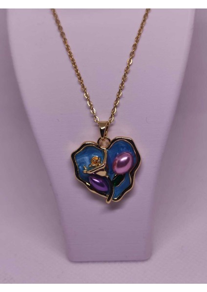 Inci Detaylı Deniz Kabuğu Figürlü Çelik Kadın Kolye indirimleri