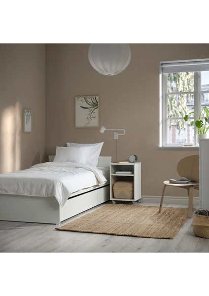 Vıhals / Luröy Tek Kişilik Karyola Beyaz 90 x 200 cm 2 Çekmeceli modelleri