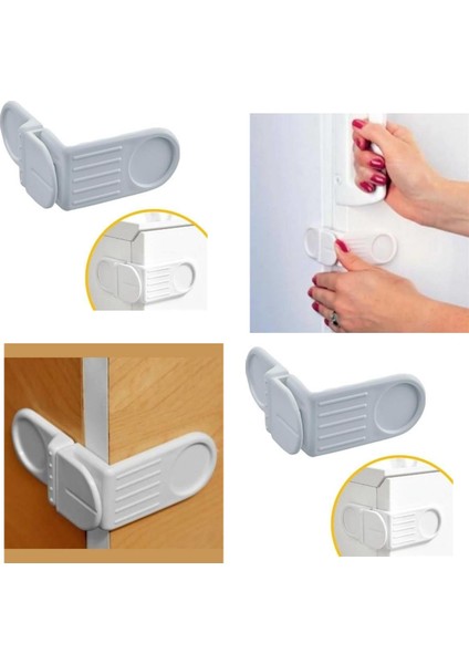 Çekmece+Dolap Koruma 2li Set Bebek Çocuk Kilidi Hızlı Takılan Emniyet Kilidi LMN456 fiyatları