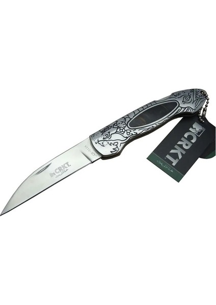 Crkt Cr 0124 Kamp Çakı 20 cm - Metal Desenli Sap, Kılıflı, Kutulu